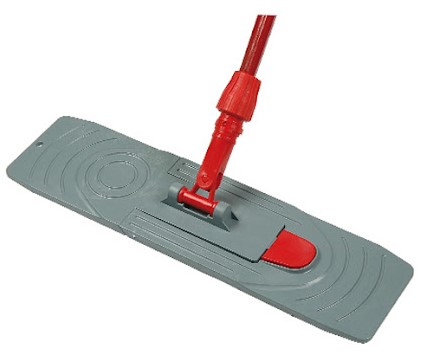 PLASTİK EKSTRA NEMLİ MOP APARATI 50 CM., Fiber-Vidalı (Gri/Oranj)